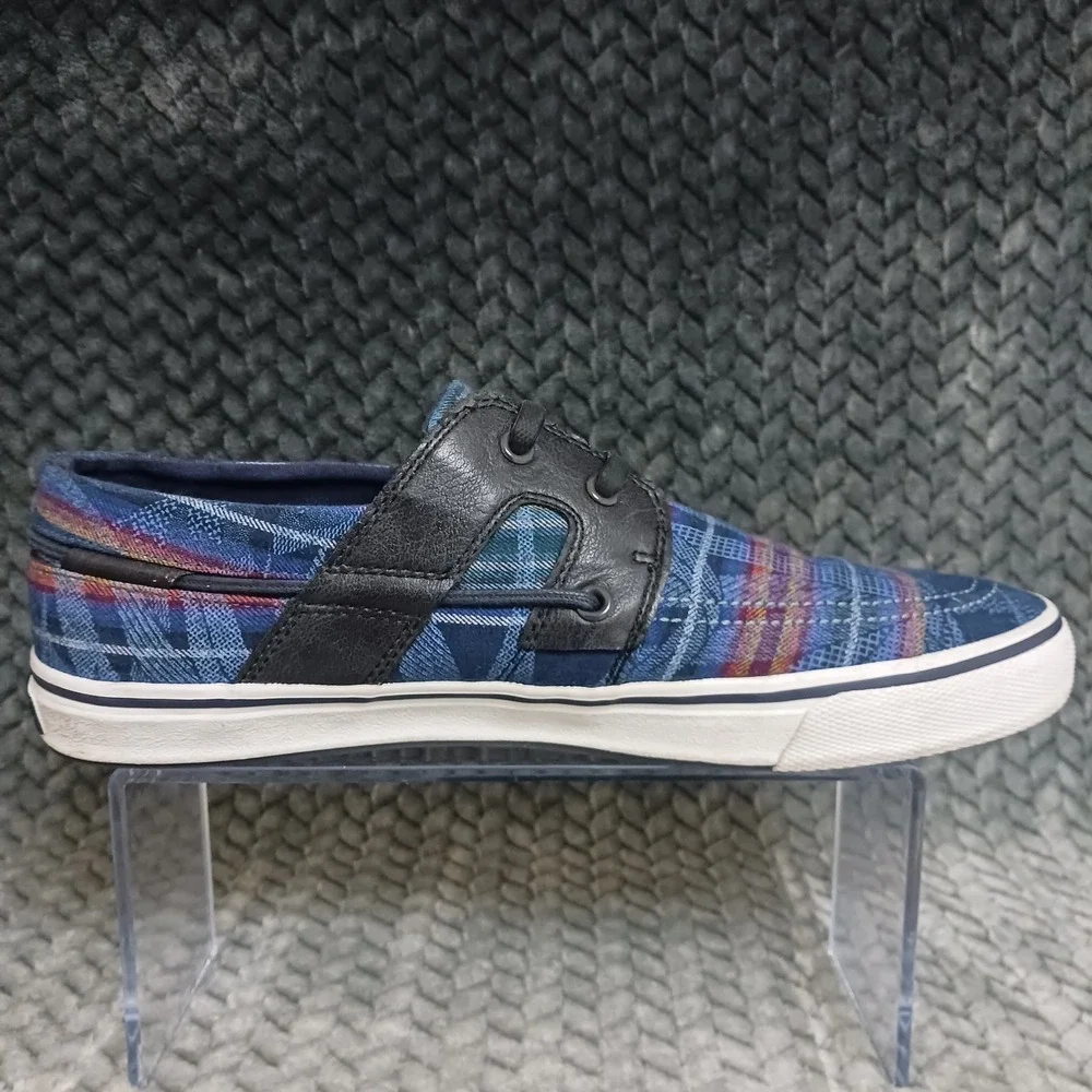 Tommy Bahama x Pendleton Men's Slip-On Boat Shoes Blue Plaid Size 10.5D